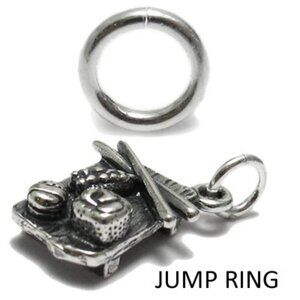 STERLING SILVER JUMP RINGS. 4MM. PACKET OF 10.
